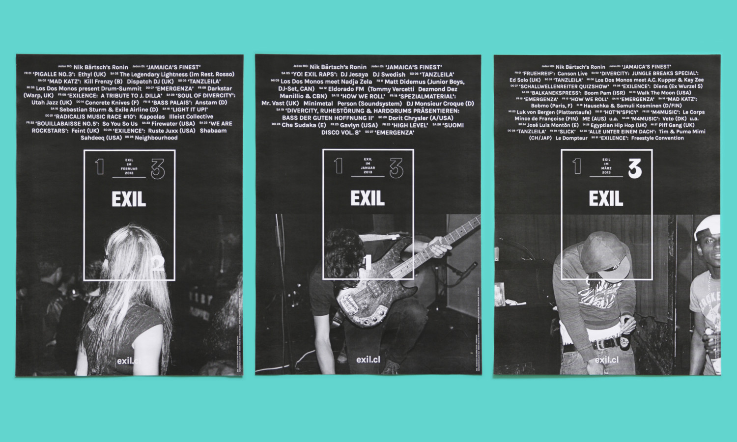 Exil Music Club Resort Designagentur aus Zürich für Branding, Webdesign und Grafik